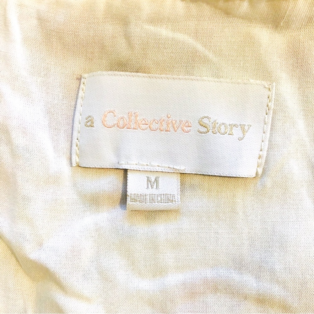 A Collective Story Floral Maxi Dress Lace Trim Tiered Boho Cottagecore M NWT - Picture 10 of 13